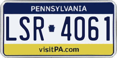 PA license plate LSR4061