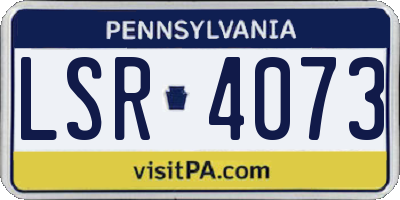 PA license plate LSR4073