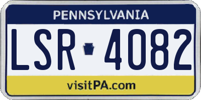 PA license plate LSR4082