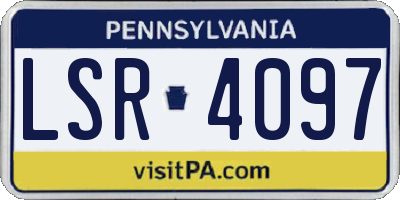 PA license plate LSR4097