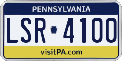 PA license plate LSR4100