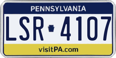 PA license plate LSR4107