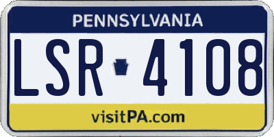 PA license plate LSR4108