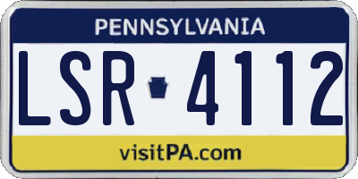 PA license plate LSR4112