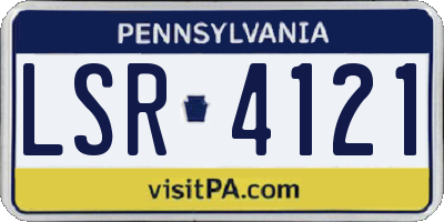 PA license plate LSR4121