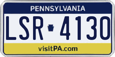 PA license plate LSR4130