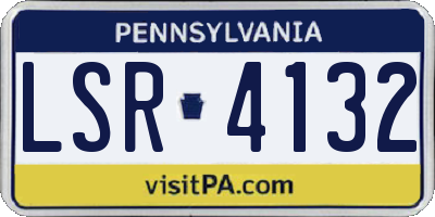 PA license plate LSR4132