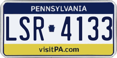 PA license plate LSR4133