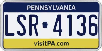 PA license plate LSR4136