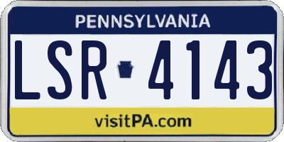 PA license plate LSR4143