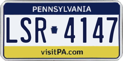 PA license plate LSR4147