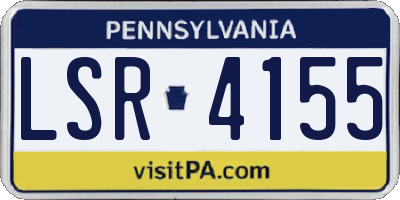 PA license plate LSR4155