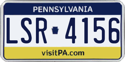 PA license plate LSR4156