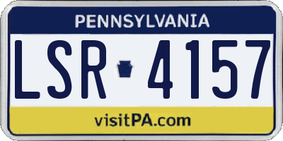 PA license plate LSR4157