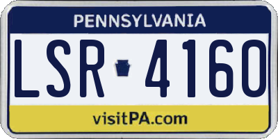 PA license plate LSR4160