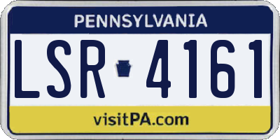 PA license plate LSR4161