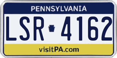 PA license plate LSR4162