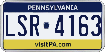 PA license plate LSR4163