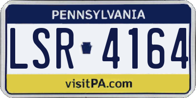 PA license plate LSR4164