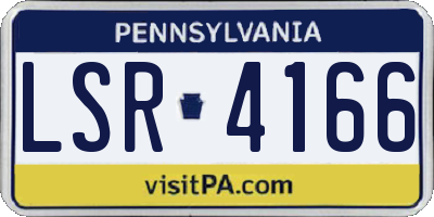 PA license plate LSR4166