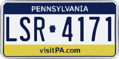 PA license plate LSR4171
