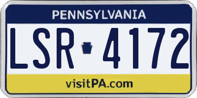 PA license plate LSR4172