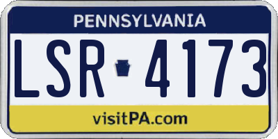 PA license plate LSR4173