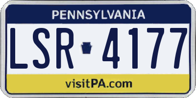 PA license plate LSR4177