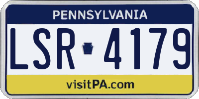 PA license plate LSR4179
