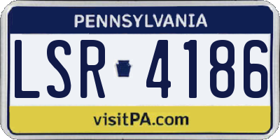 PA license plate LSR4186