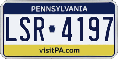 PA license plate LSR4197