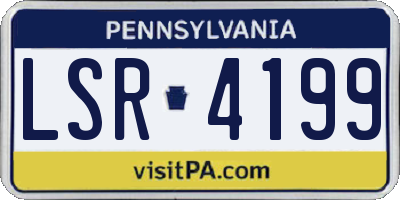 PA license plate LSR4199