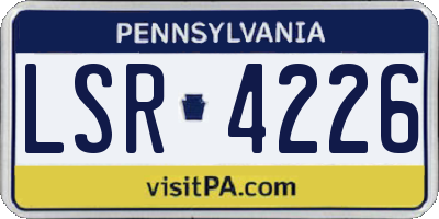 PA license plate LSR4226