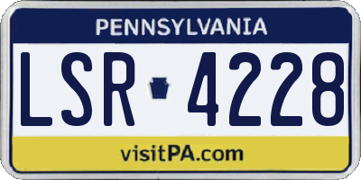 PA license plate LSR4228