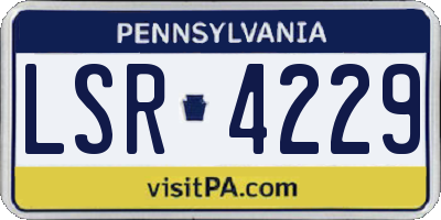 PA license plate LSR4229