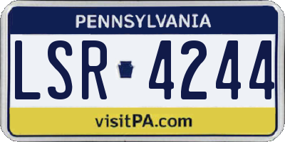 PA license plate LSR4244