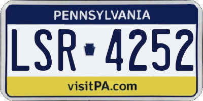 PA license plate LSR4252