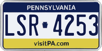 PA license plate LSR4253