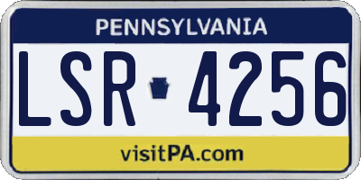 PA license plate LSR4256