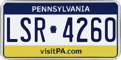 PA license plate LSR4260