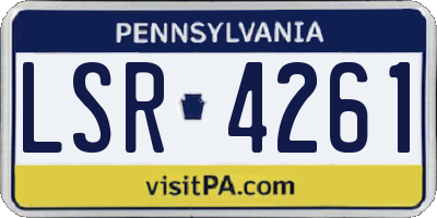 PA license plate LSR4261