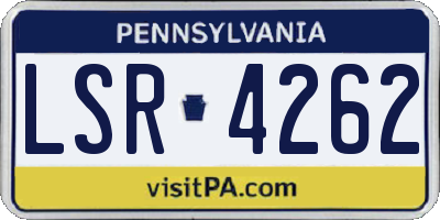 PA license plate LSR4262