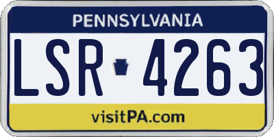 PA license plate LSR4263