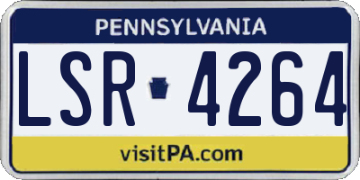 PA license plate LSR4264