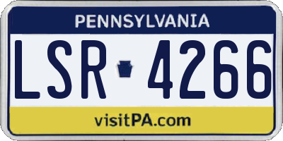PA license plate LSR4266