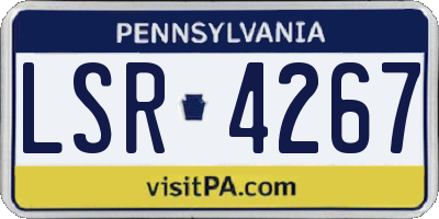 PA license plate LSR4267