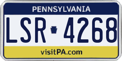 PA license plate LSR4268