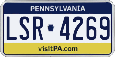 PA license plate LSR4269