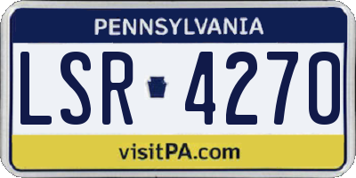 PA license plate LSR4270