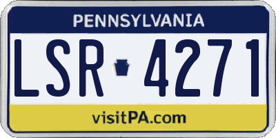 PA license plate LSR4271